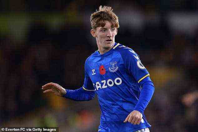 Evertons Anthony Gordon wurde zum ersten Mal in die U21-Drei-Löwen-Aufstellung berufen