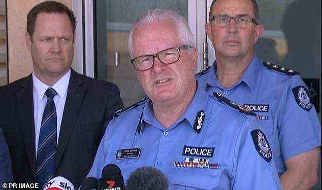 Western Australia Police Commissioner Chris Dawson (pictured) as shared new details of Cleo Smith's incredible rescue and how the little girl fell asleep in her mum's arms when he met Cleo on Wednesday