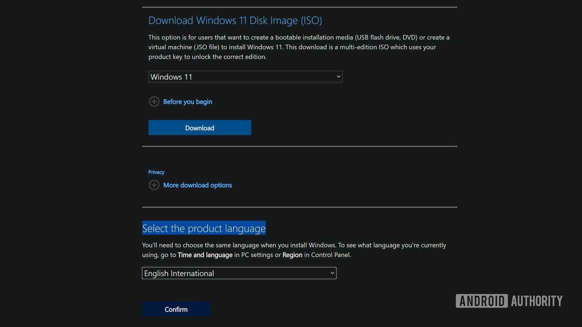 Windows 11 ISO-Download-Website