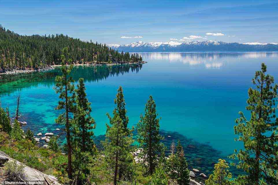 Bukolische Schönheit: Der Ed der Daily Mail übernachtete ein paar Tage in einer Lodge am Wasser in Lake Tahoe