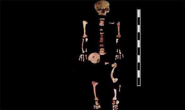 Menschliche Überreste: Auch die Skelette von Frauen und Kindern wurden an der Stätte begraben gefunden