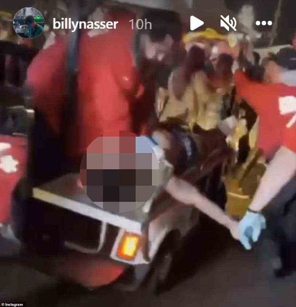 Medics are seen transporting patients and performing CPR