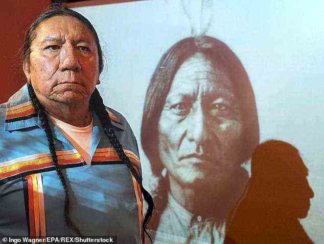 ‘I have known about my ancestors through my mother who would tell me stories about them when I was four or five years old,’ LaPointe told DailyMail.com. ‘I knew Sitting Bull was my great-grandfather, but I never thought anything about him being famous. When I began telling my story, 99 percent of historians and professors didn’t believe me'