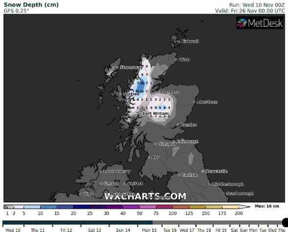 Schottland erwartet etwas Schnee