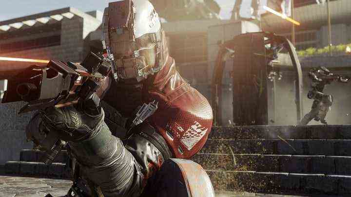 Closeup of operator in Call of Duty: Infinite Warfare.