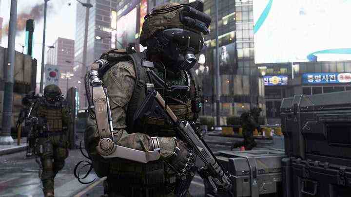 Closeup of squad in Call of Duty: Advanced Warfare.