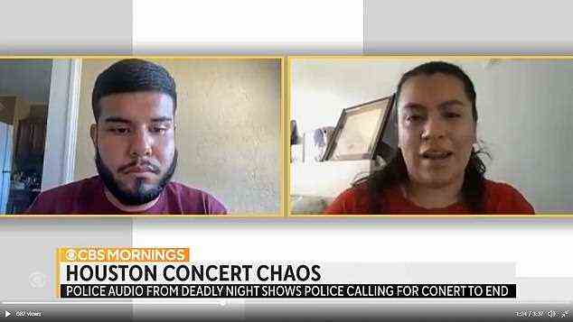 A concertgoer named Arturo (left) was saved by a registered nurse named Sophie (right), who claimed she was nearly crushed to death