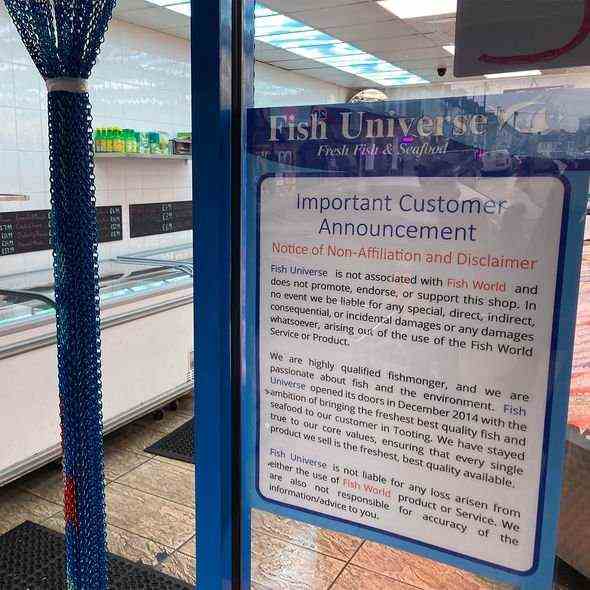 Hinweis zu Fish Universe für Kunden
