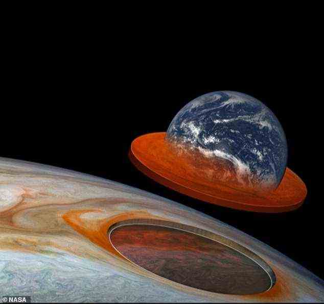 Letzten Monat enthüllten NASA-Forscher, dass der Große Rote Fleck des Jupiter – ein Sturm, der so groß ist, dass er die Erde verschlingen könnte – sich tiefer unter die Wolkenspitzen des Planeten erstreckt als gedacht