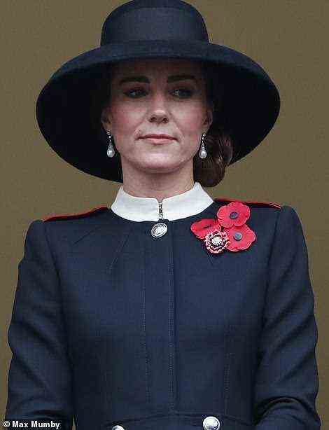Die Herzogin von Cambridge war heute Morgen bei der Zeremonie des Remembrance Sunday in London anwesend