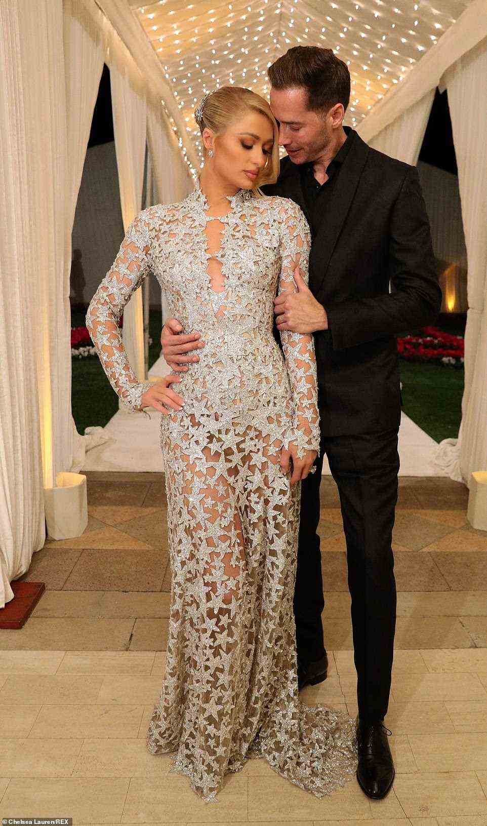 So in love: Paris and Carter looked so in love at the star-studded bash