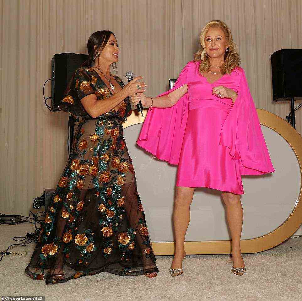 Taking to the stage: Taking to the stage, actress Kyle Richards and Kathy shared the mic
