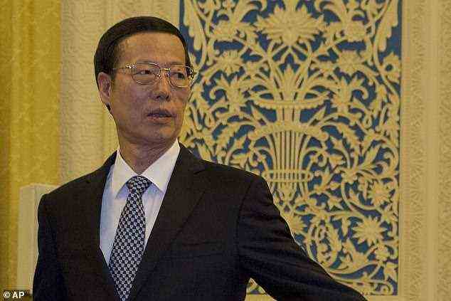 Der verheiratete Zhang (oben) war bis 2018 Vizepremier der chinesischen Regierung