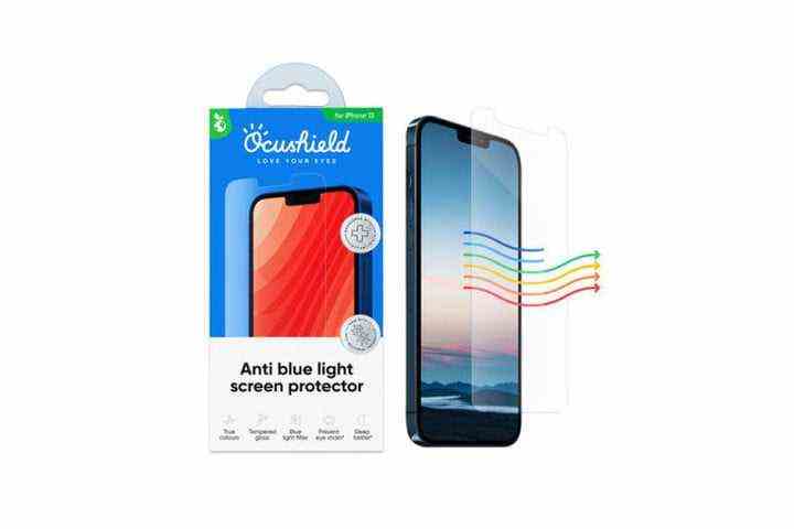 Ocushield Anti-Blaulicht-Displayschutzfolie für iPhone 13 Pro Max.