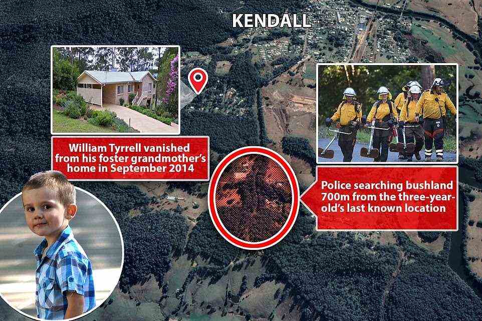 A military-style operation to dig up a covert burial site to find William Tyrrell's body has begun to roll into a pocket of bush just 700m from where the three-year-old vanished in 2014