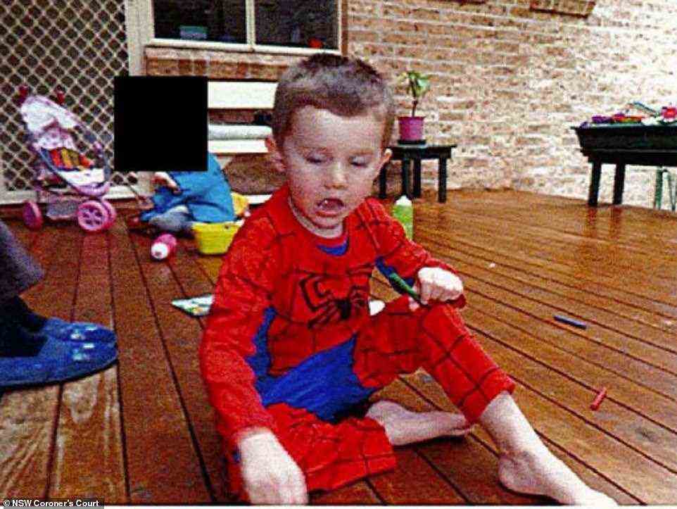 A rarely seen picture of the last time William Tyrrell's foster parents saw him, playing with his sister on his foster grandmother's balcony