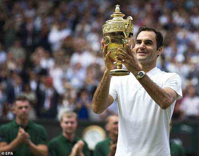 Federer ist 20-maliger Grand-Slam-Sieger und wurde achtmal Wimbledon-Champion