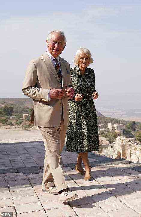 It was an early start for the couple after they dined at Al Husseiniya Palace in Amman with their royal hosts on Tuesday evening