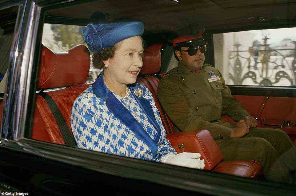 Royal visit: Tom Stoddart was responsible for this snap of Queen Elizabeth II during a visit to Nepal in February 1986