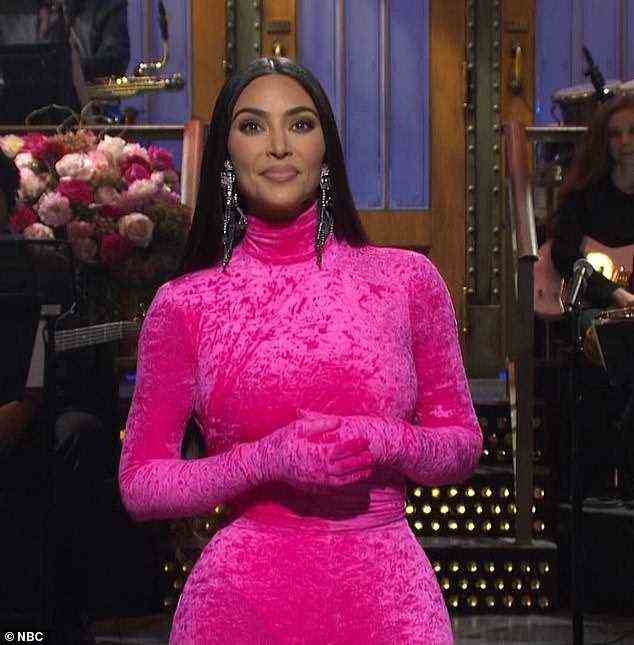 Love is in the air: The photo being posted comes less than a week after a source told US Weekly that Kim is reportedly 'falling for' the funnyman; seen on SNL