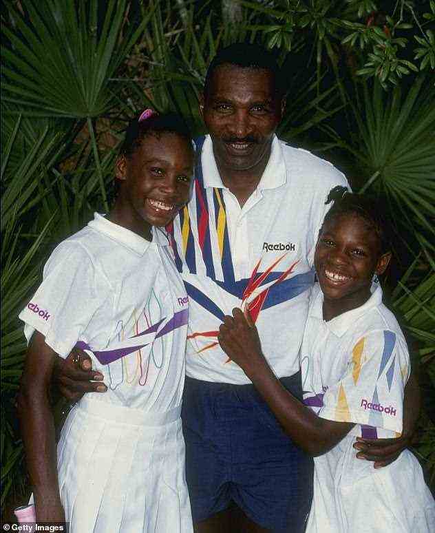 Familie: Serena und Venus sind 1992 mit ihrem Vater Richard Williams abgebildet