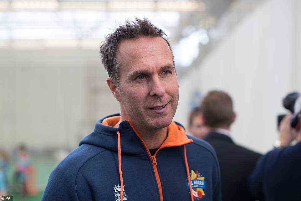 Former England captain Michael Vaughan (pictured in 2018) has categorically denied the claims made by Rafiq against him and issued a statement in which he described the accusations as 'extremely upsetting'