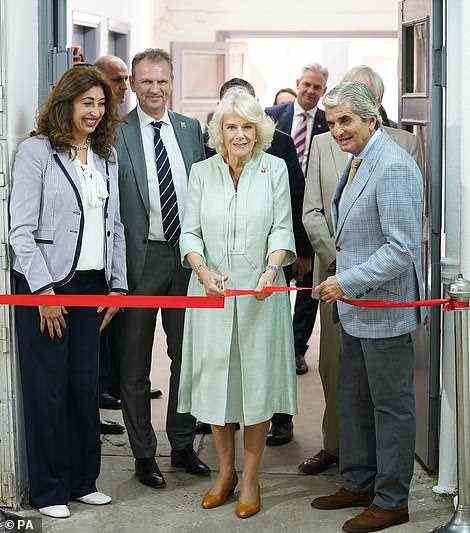 the Duchess of Cornwall visited a veterinary hospital in Cairo on the last day of their tour of the Middle East
