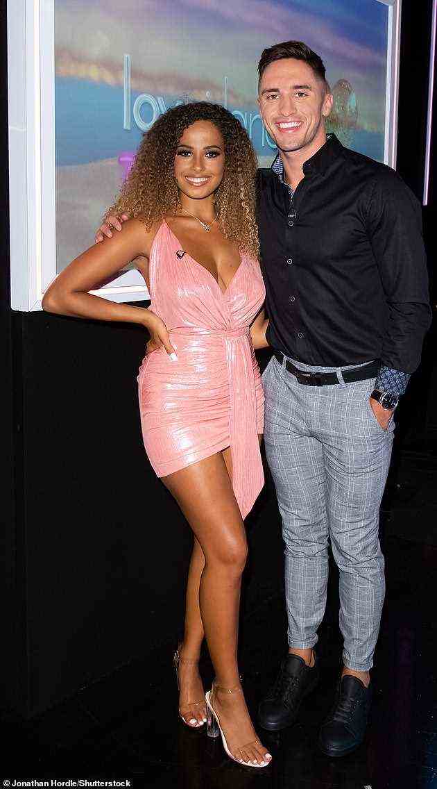 Ex: Amber shot to fame when she won the fifth series of Love Island in 2019 alongside Greg O'Shea, however they split up just 39 days after winning the show (pictured in 2019)