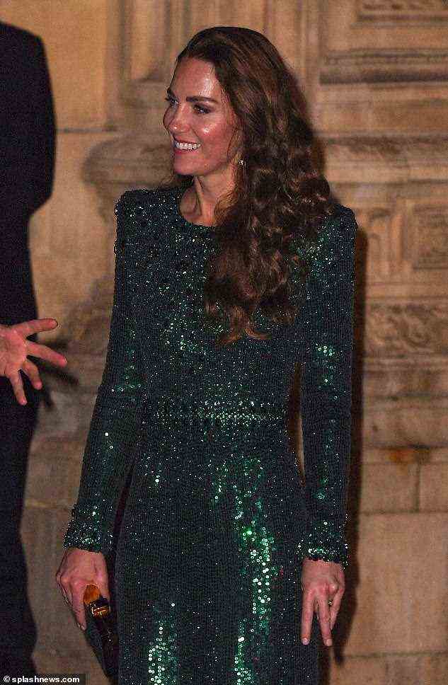 Kate Middleton seen leaving the Royal Variety Performance 2021 at the Royal Albert Hall in London