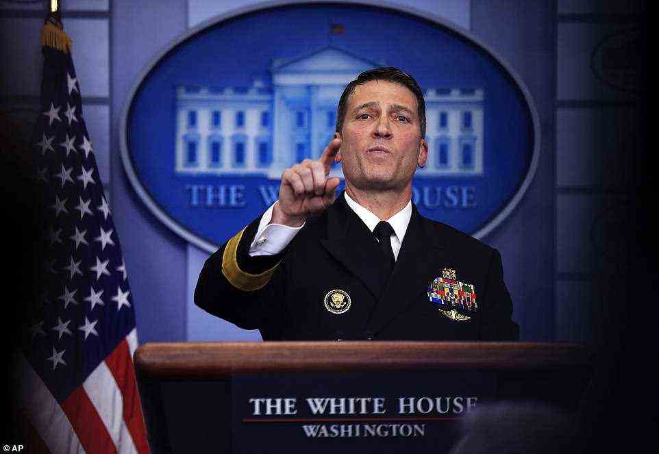 Dr. Ronny Jackson, now a Republican House member in Congress, praised Donald Trump's health after Trump's first physical as president, which happened in January 2018, a year after Trump was sworn in