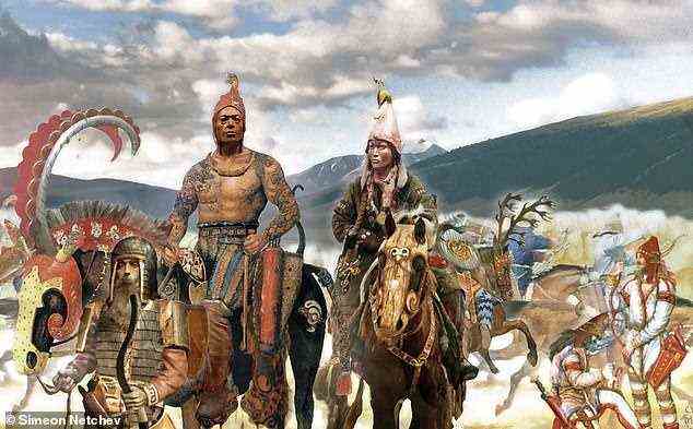 Die Skythen waren nomadische Krieger, die weibliche Krieger benutzten und Opium und Cannabis rauchten, um Bindungen zwischen Stämmen zu schmieden.  Sie nahmen angeblich auch an Menschenopfern teil, tranken das Blut getöteter Feinde und benutzten ihre Schädel als Trinkbecher
