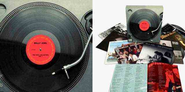 Diese Kombination von Fotos zeigt "Billy Joel - Die Vinyl-Sammlung, Vol.  1" eine Box mit Billy Joels ersten sechs Alben.  (Columbia Records über AP)