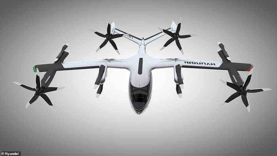 Im Bild: Hyundais Konzeptflugtaxi, das S-A1 Personal Air Vehicle, das im Januar letzten Jahres vorgestellt wurde