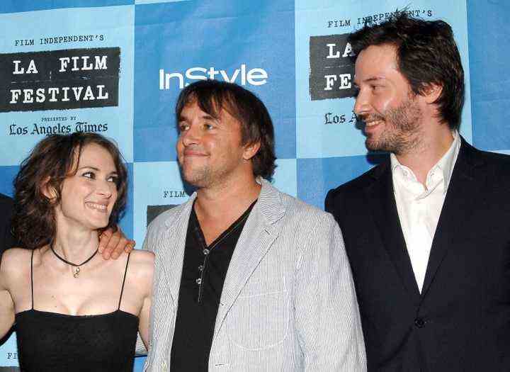 Winona Ryder, Richard Linklater und Keanu Reeves im Jahr 2006.