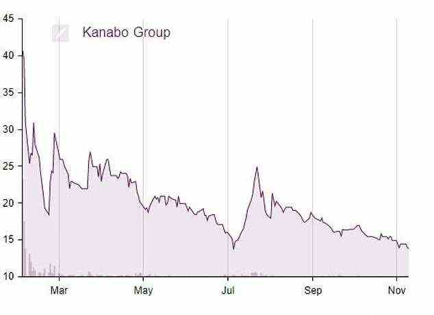 Der Aktienkurs des Cannabisunternehmens Kanabo hat seit seiner Börsennotierung Anfang des Jahres zu kämpfen