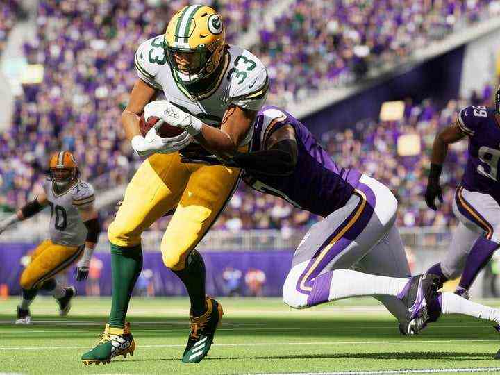Die Green Bay Packers gegen die Minnesota Vikings in Madden NFL 22.