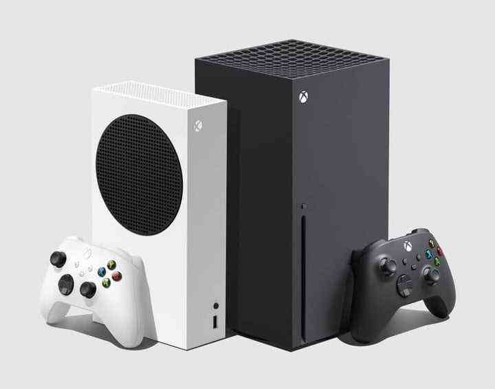 Xbox Series X and S next to each other.
