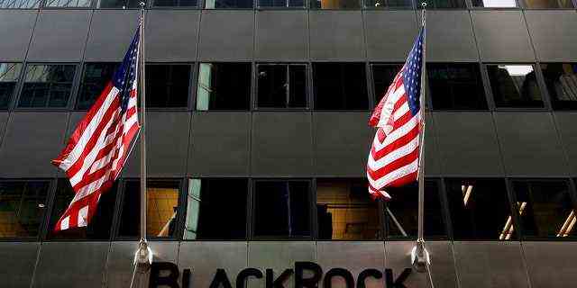 DATEIFOTO: Das BlackRock-Logo ist am 17. Oktober 2016 außerhalb seines Büros in New York City zu sehen. 
