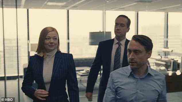 Business: The episode continues with Roman (Kieran Culkin), Shiv (Sarah Snook) and Tom (Matthew McFadyen) all talking business, acquiring a company called GoJo, before they talk about their brother's birthday party