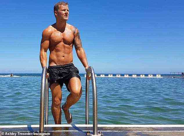 Es war mitten im Sommer vor zwei Jahren, als Ashley Treseder beschloss, von einem Pier an Australiens idyllischer Ostküste zu springen (Bild vor dem Unfall).