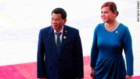 Tochter des philippinischen Präsidenten Duterte kandidiert als Vizepräsident