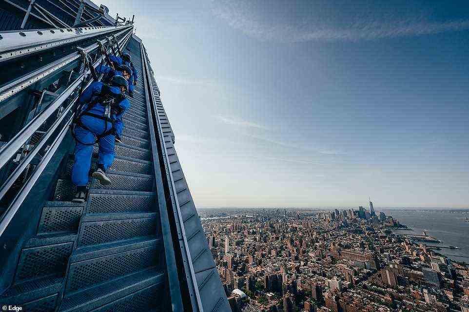 'City Climb' (im Bild) am Wolkenkratzer 30 Hudson Yards gilt als der höchste externe Gebäudeaufstieg der Welt
