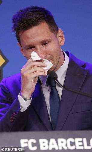 Lionel Messi (im Bild) gibt zu, dass er von Barcelona-Präsident Joan Laporta „verletzt“ wurde