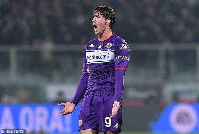 Newcastle ist angeblich bereit, die Verfolgung von Fiorentina-Stürmer Dusan Vlahovic . zu verstärken