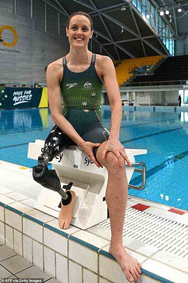 Bei der australischen Paralympikerin Ellie Cole (im Bild) wurde im Alter von zwei Jahren ein Neurosarkom, Krebs der Nerven, diagnostiziert und ihr Bein amputiert, als sie drei war