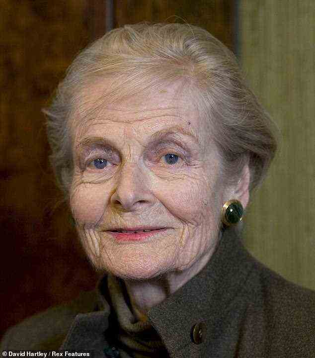 Clarissa Eden, Sir Winston Churchill's niece and the widow of former Prime Minister Anthony Eden has died at the age of 101. Pictured in April 2008