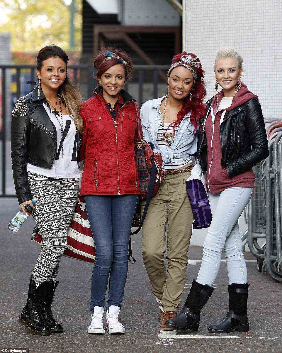 Fate: Jesy, Perrie, Jade and Leigh-Anne all took part in series eight of the X Factor in 2011, with fate bringing them together as a foursome (pictured that year)