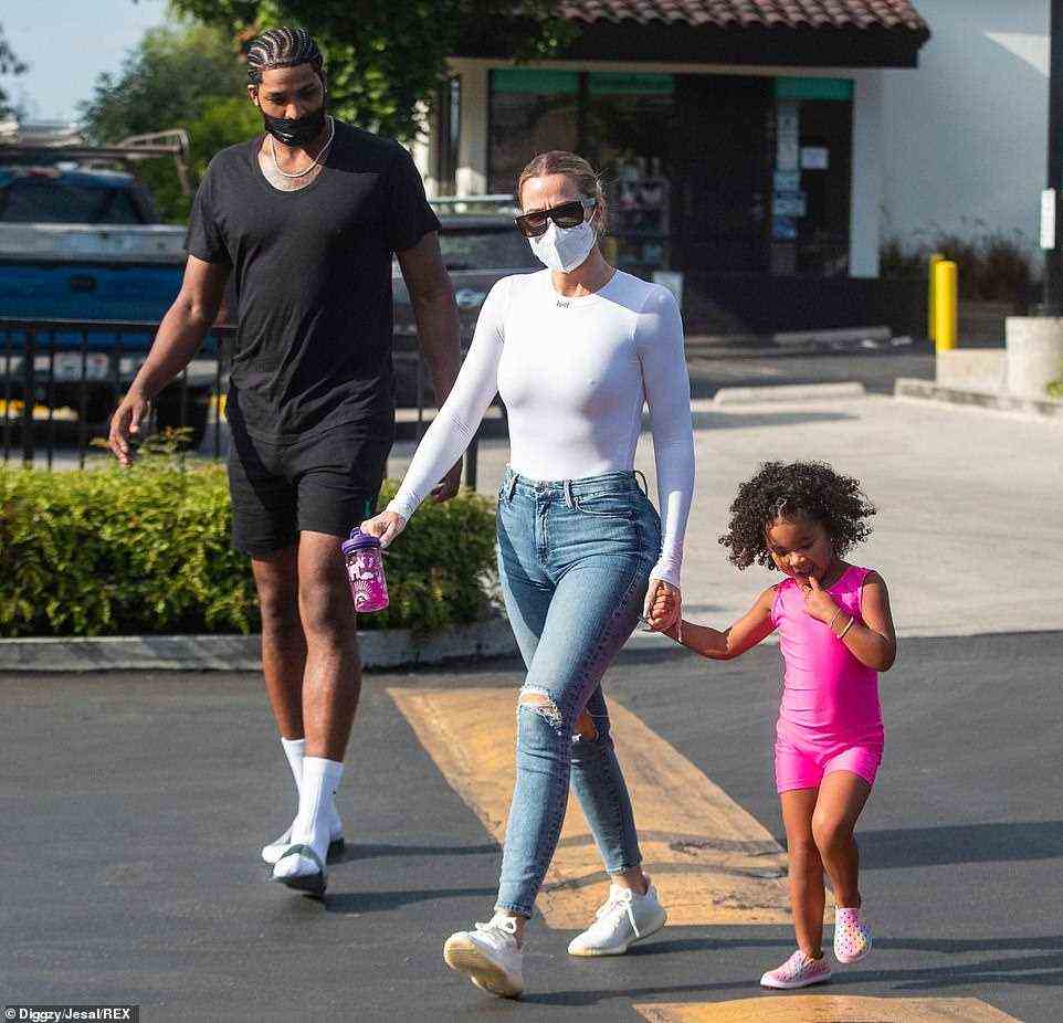 Khloe is also mentioned in his statement, which was signed off on August 5, and is referred to as Thompson's 'ex-girlfriend' and the mother of his child