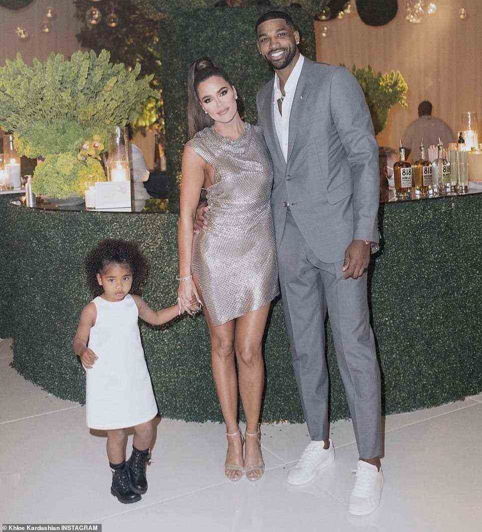 Bombshell court papers obtained by DailyMail.com claim the baby was conceived in Houston during Thompson's 30th birthday celebrations in March - when he was still dating Khloe Kardashian, the mother of his four-year-old daughter True. The couple are seen during his birthday bash earlier this year