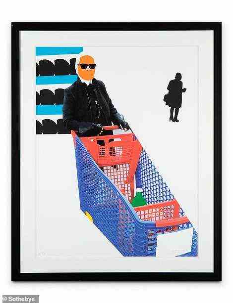 The haul features a large collection of art, including a portrait of Lagerfeld by John Baldessari for ¿16,380 ($18,441)